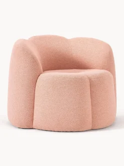 Sillón en tejido bouclé Fleur
