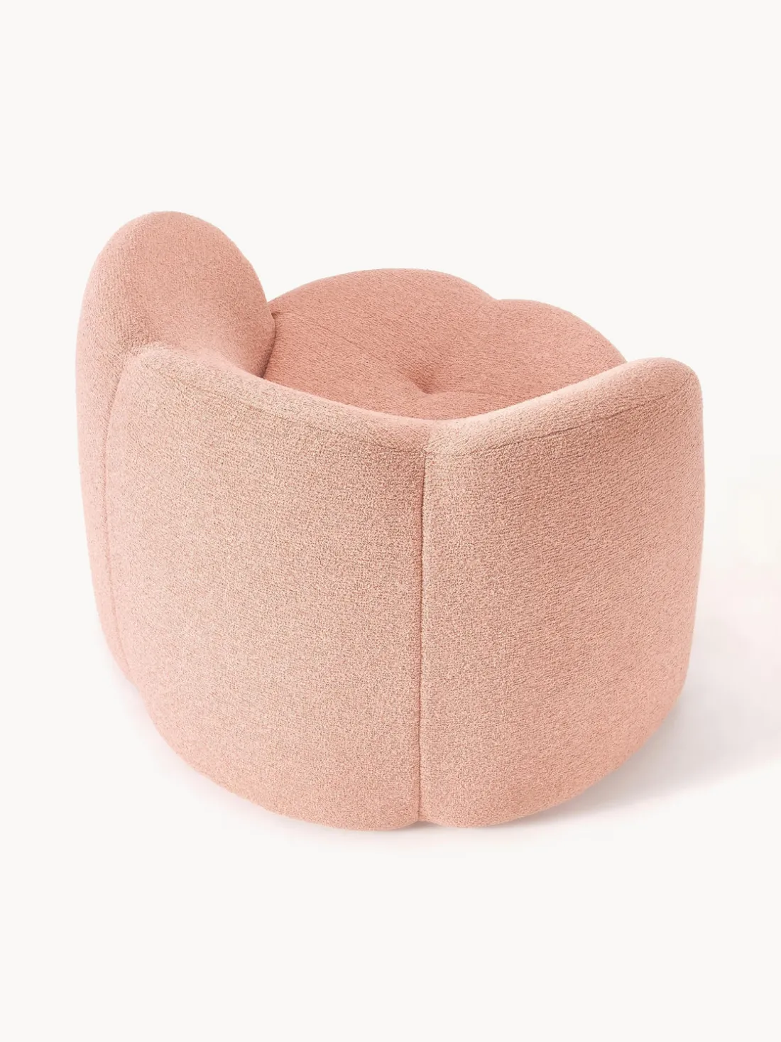 Sillón en tejido bouclé Fleur