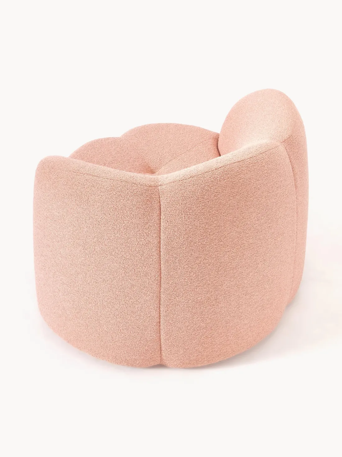 Sillón en tejido bouclé Fleur