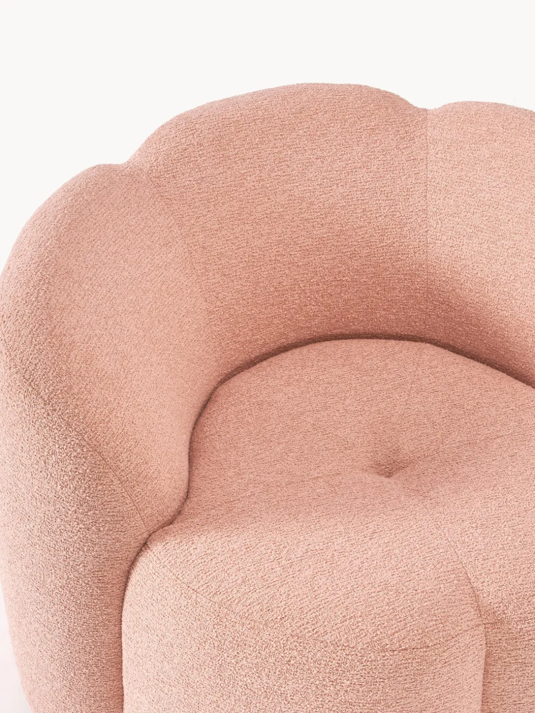 Sillón en tejido bouclé Fleur