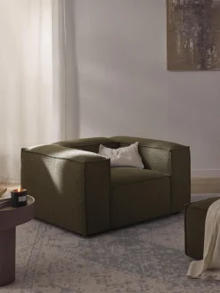 Sillón en tejido bouclé Lennon