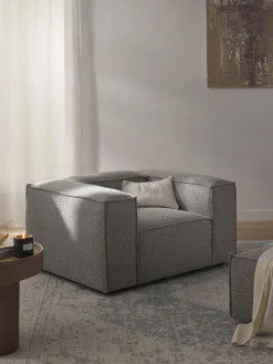 Sillón en tejido bouclé Lennon