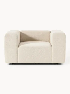 Sillón en tejido bouclé Lena