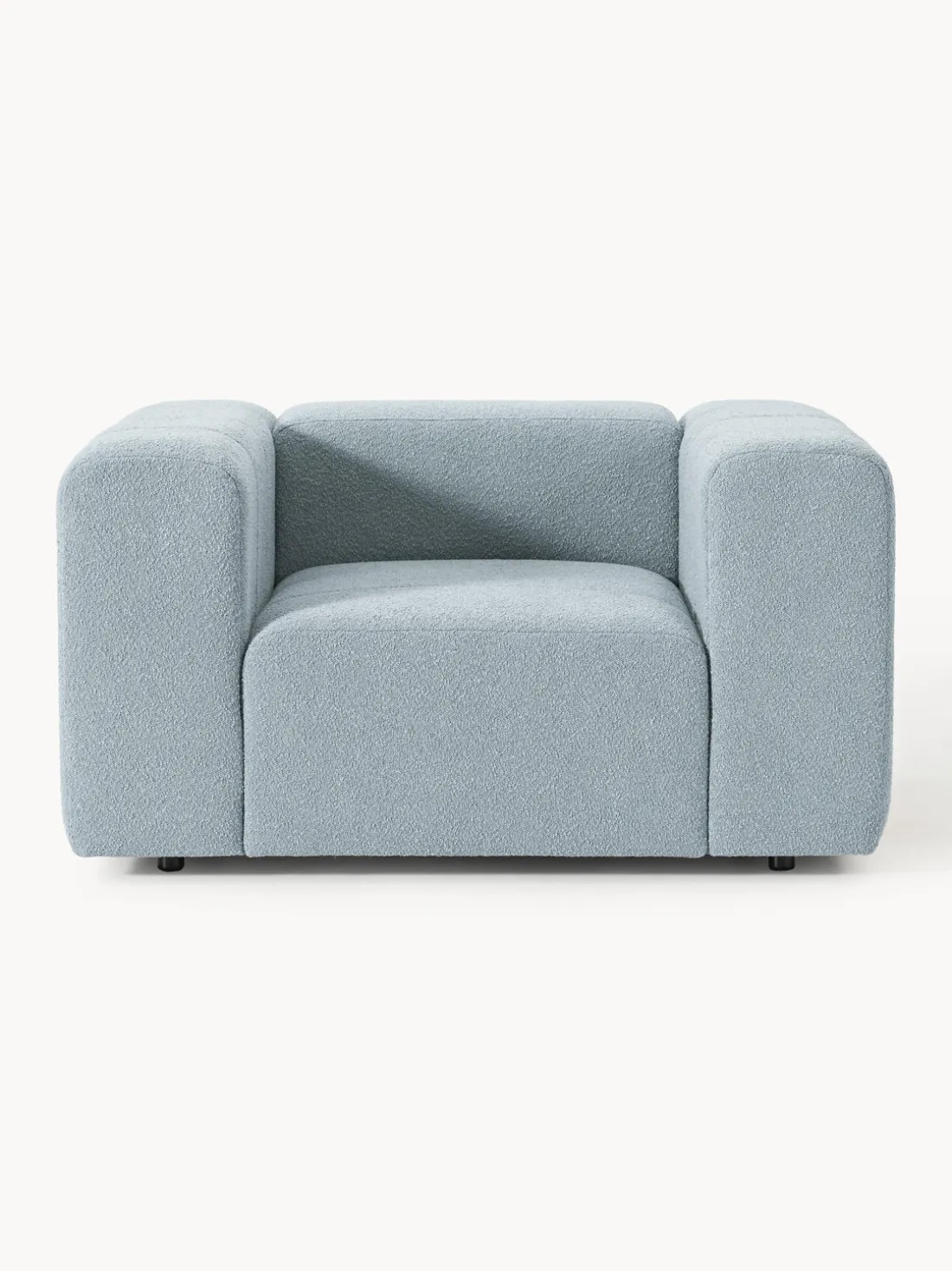 Sillón en tejido bouclé Lena