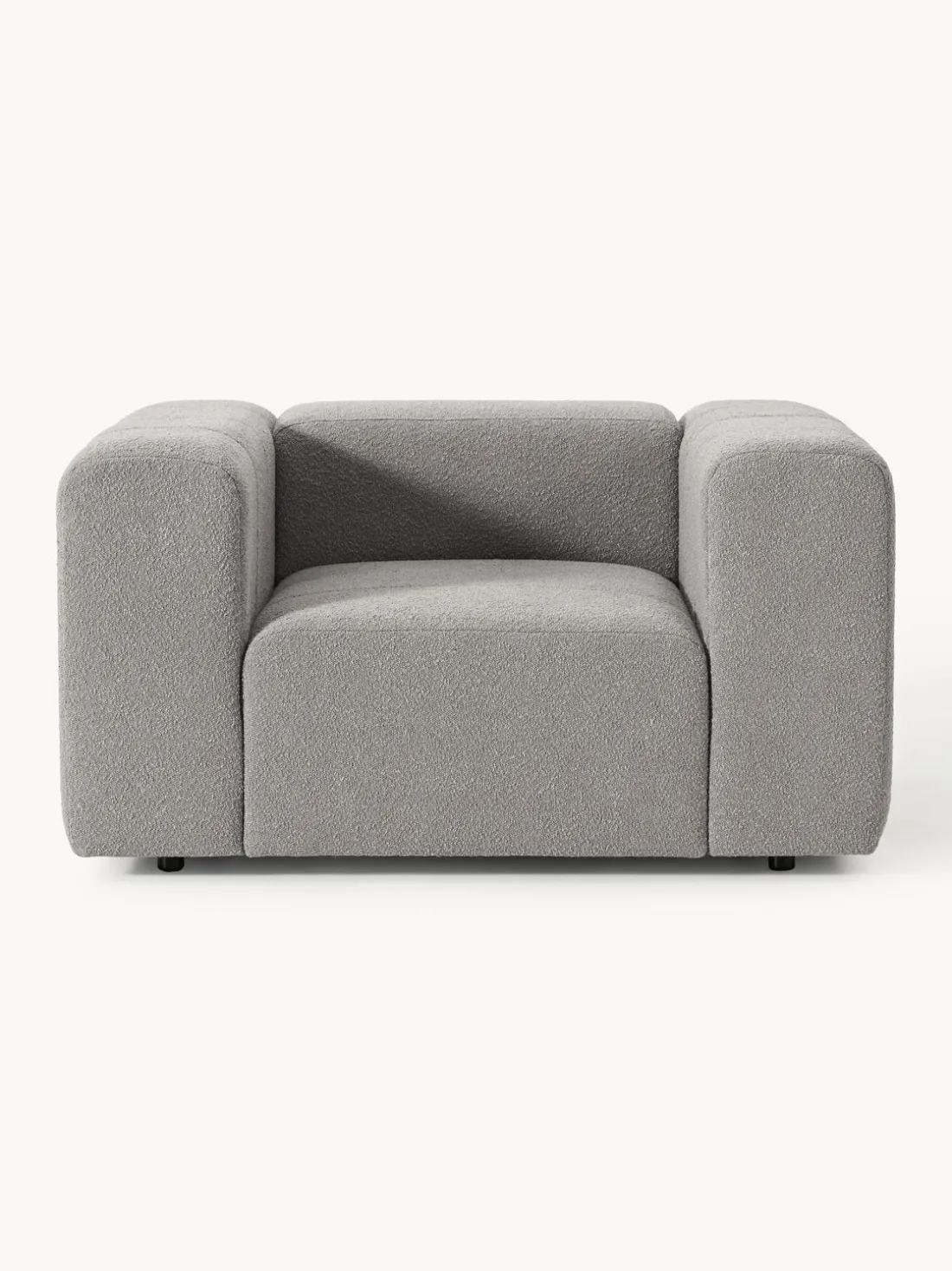 Sillón en tejido bouclé Lena