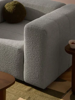 Sillón en tejido bouclé Lena