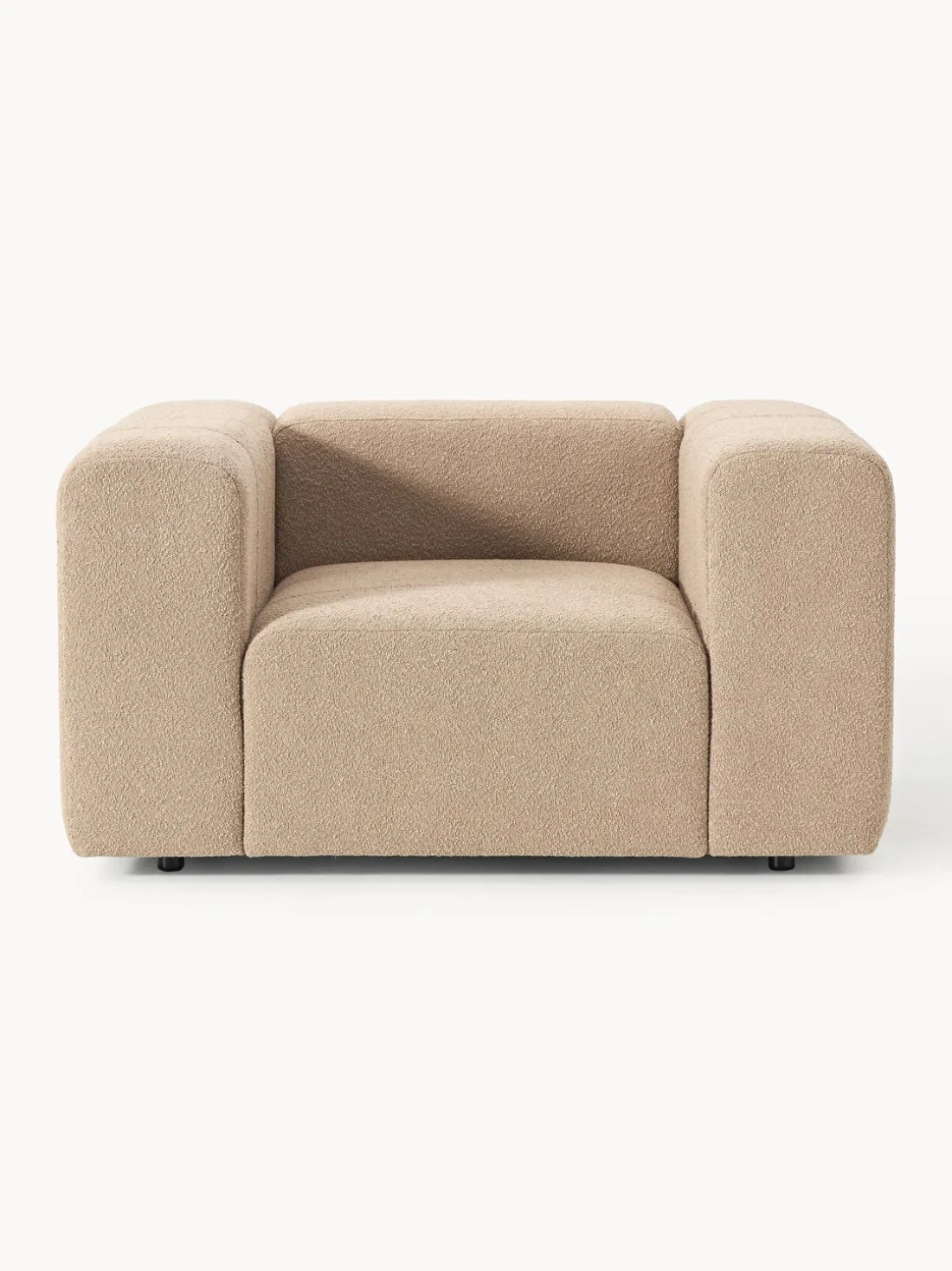 Sillón en tejido bouclé Lena