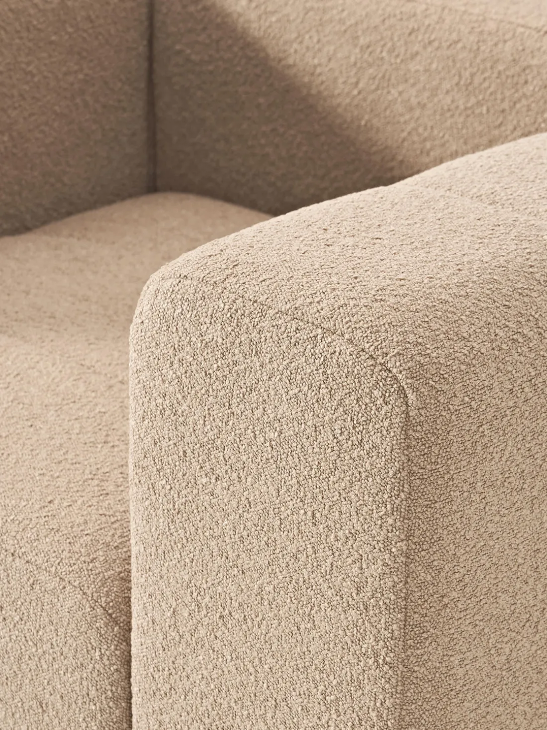 Sillón en tejido bouclé Lena