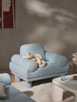 Sillón en tejido bouclé Lilo