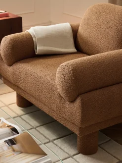 Sillón en tejido bouclé Lilo