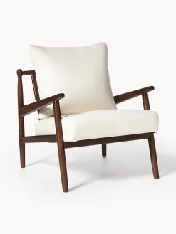 Sillón en tejido bouclé Mikkel