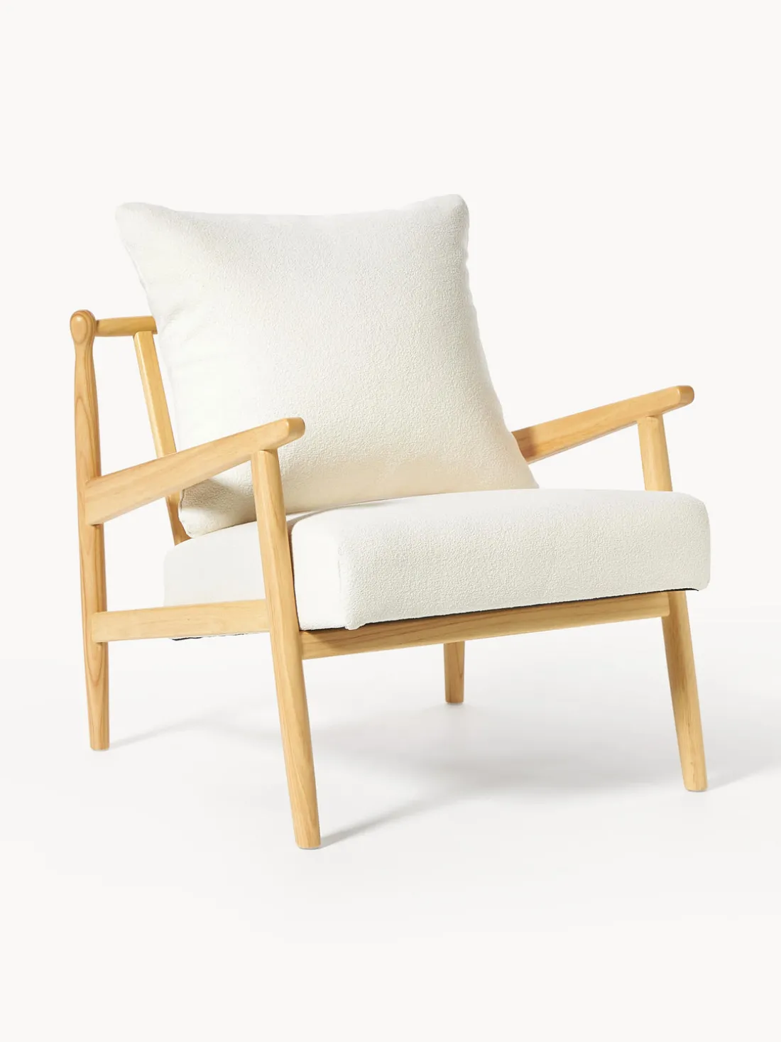 Sillón en tejido bouclé Mikkel