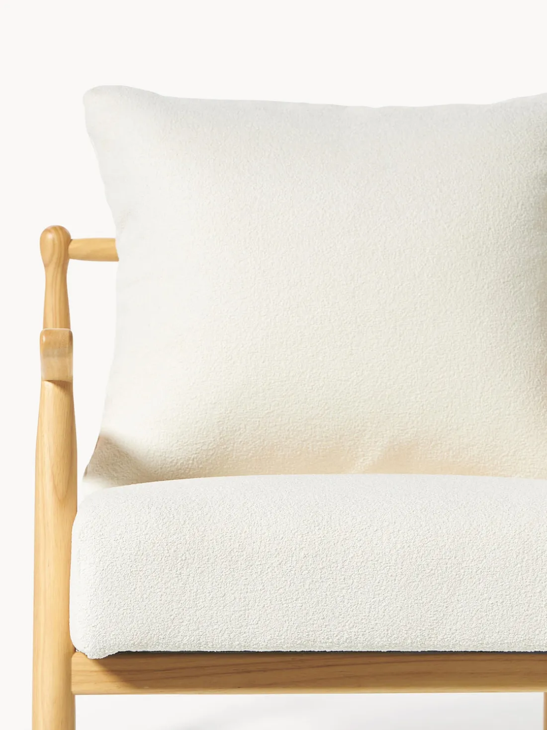 Sillón en tejido bouclé Mikkel