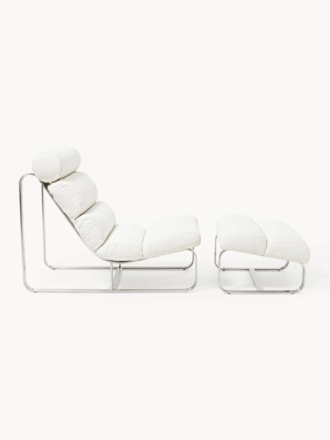 Sillón en tejido bouclé Pavlos