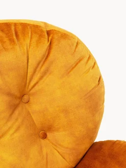 Sillón giratorio de terciopelo Cosy