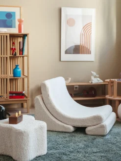 Sillón infantil artesanal de borreguillo Moon