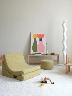 Sillón infantil artesanal de borreguillo Moon