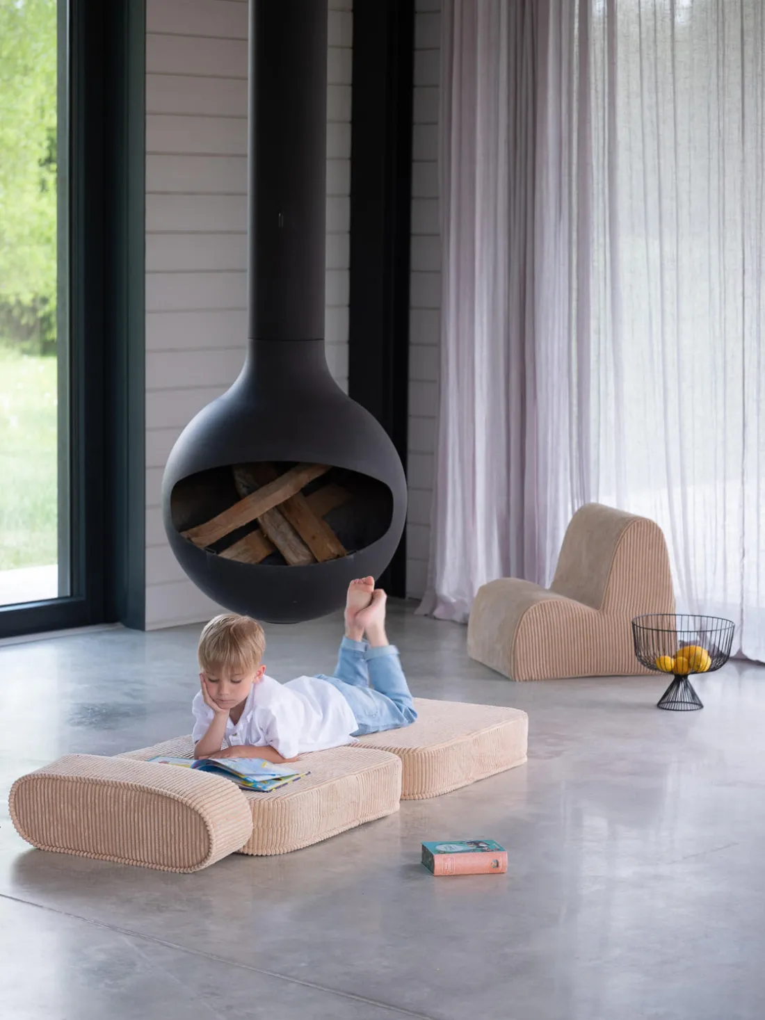 Sillón infantil de pana plegable Sugar