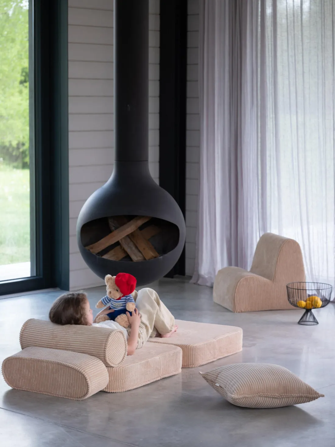 Sillón infantil de pana plegable Sugar