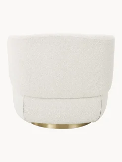 Sillón tapizado en tejido bouclé Irene