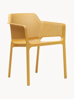 Sillones de jardín apilables con reposabrazos Net, 2 uds.