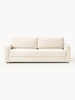 Sofá cama de terciopelo Tasha (3 plazas), con espacio de almacenamiento