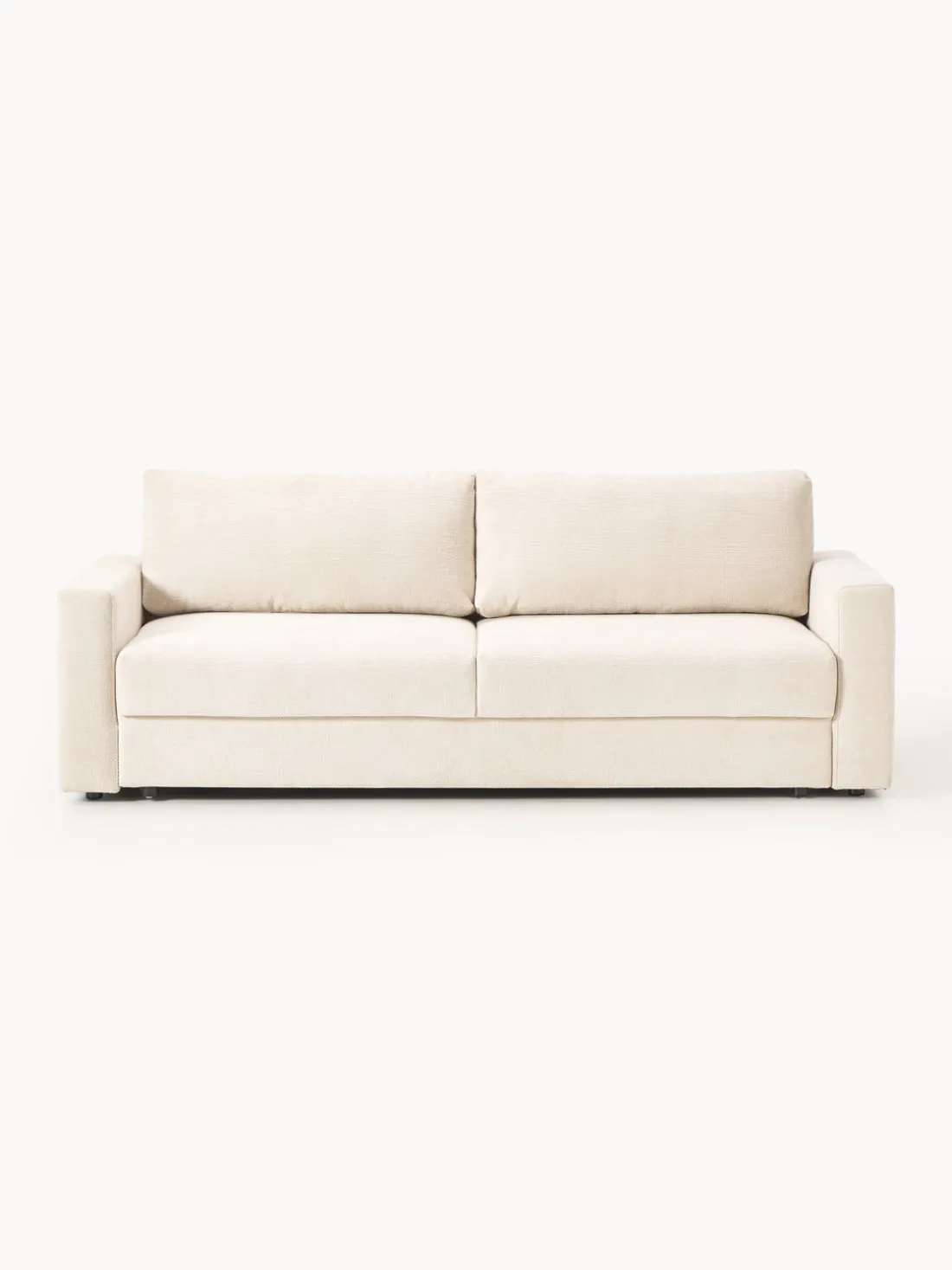 Sofá cama de terciopelo Tasha (3 plazas), con espacio de almacenamiento