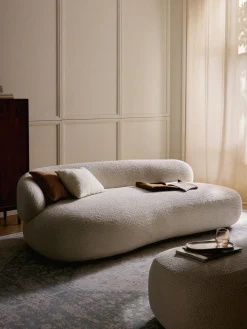 Sofá de borreguillo bouclé Alba (3 plazas)