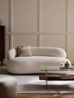 Sofá de borreguillo bouclé Alba (2 plazas)