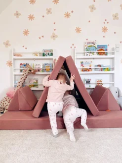 Sofá infantil modular artesanal de terciopelo Mila