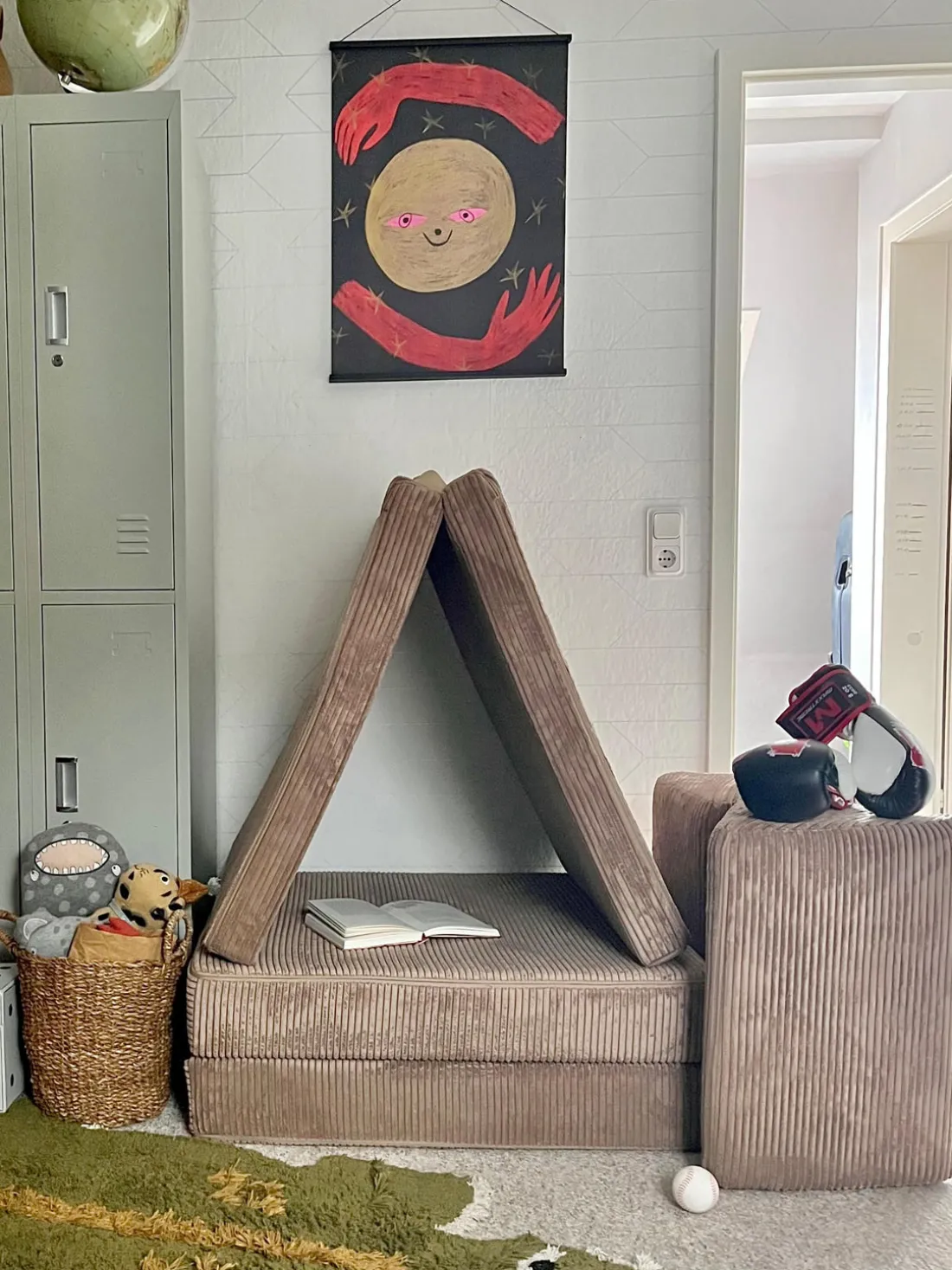 Sofá infantil modular artesanal de pana Mila