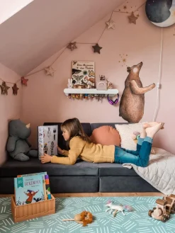 Sofá infantil modular artesanal de terciopelo Mila