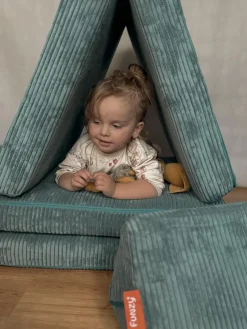 Sofá infantil modular artesanal de pana Mila