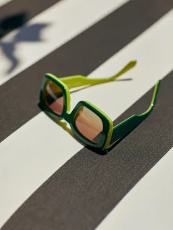 Sofá lounge para exterior de madera de teca Stracciatella