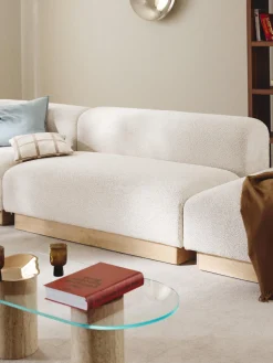 Sofá modular de borreguillo bouclé Natalie (2 plazas)