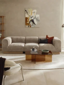 Sofá modular de borreguillo bouclé Natalie (3 plazas)