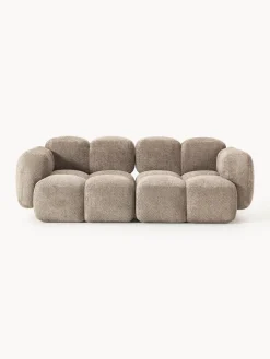 Sofá modular de borreguillo bouclé Tayla (3 plazas)