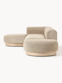 Sofá modular de borreguillo bouclé Natalie (3 plazas)