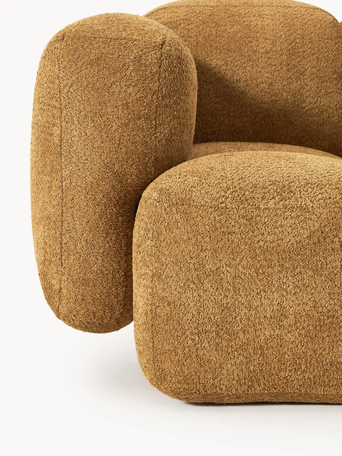 Sofá modular de borreguillo bouclé Tayla (3 plazas)