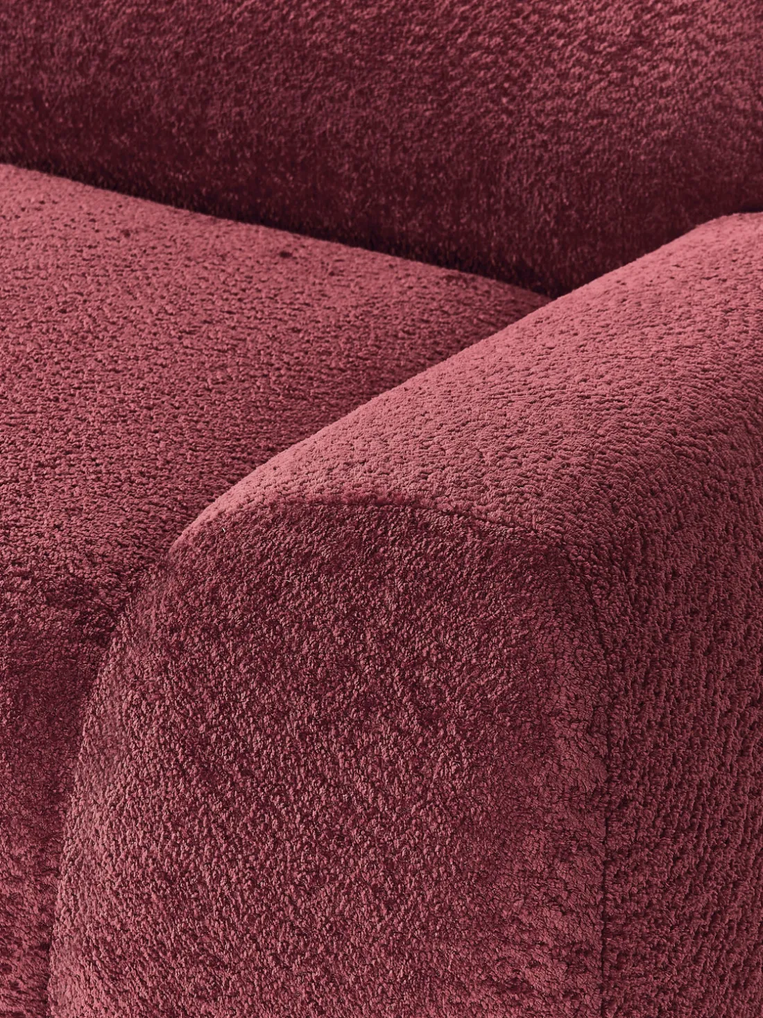 Sofá modular de borreguillo bouclé Wolke (3 plazas)