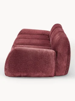 Sofá modular de borreguillo bouclé Wolke (4 plazas)