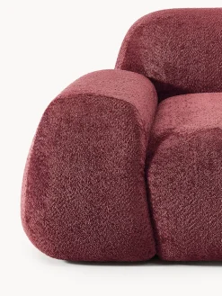 Sofá modular de borreguillo bouclé Wolke (4 plazas)