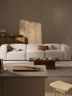 Sofá modular de mezcla de lino Lennon (4 plazas)