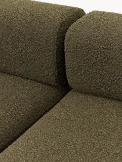 Sofá modular grande en tejido bouclé con reposapiés Anton (izquierda/derecha)