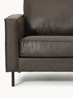 Sofá rinconera extra grande de cuero reciclado Hunter