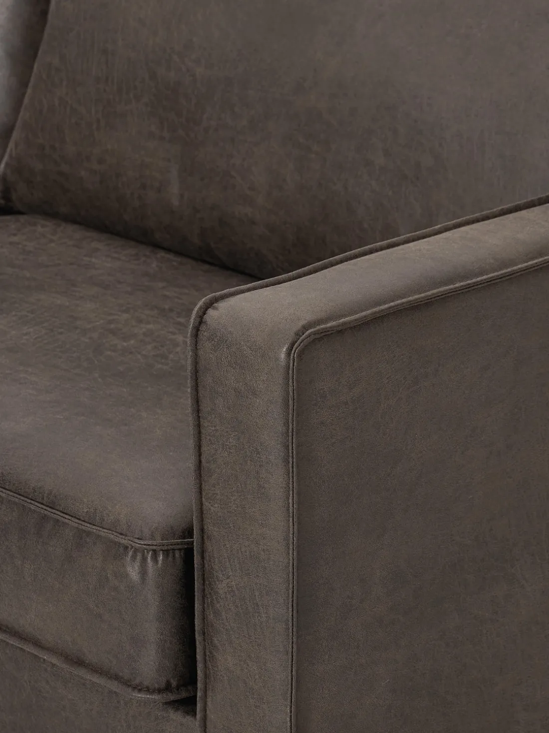 Sofá rinconera extra grande de cuero reciclado Hunter