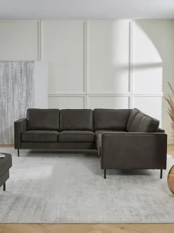 Sofá rinconera grande de cuero reciclado Hunter