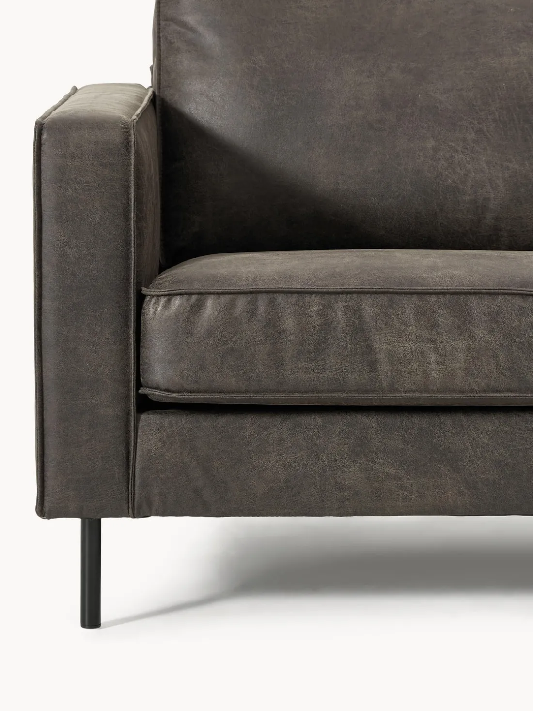 Sofá rinconera grande de cuero reciclado Hunter