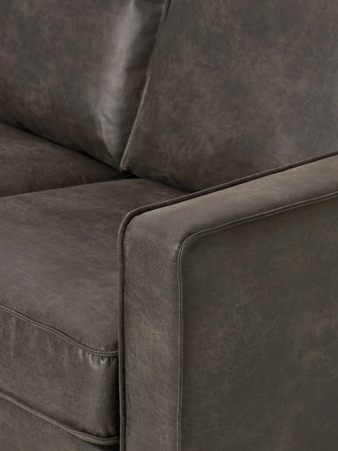 Sofá rinconera grande de cuero reciclado Hunter