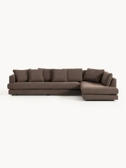 Sofá rinconera grande en tejido bouclé Tribeca